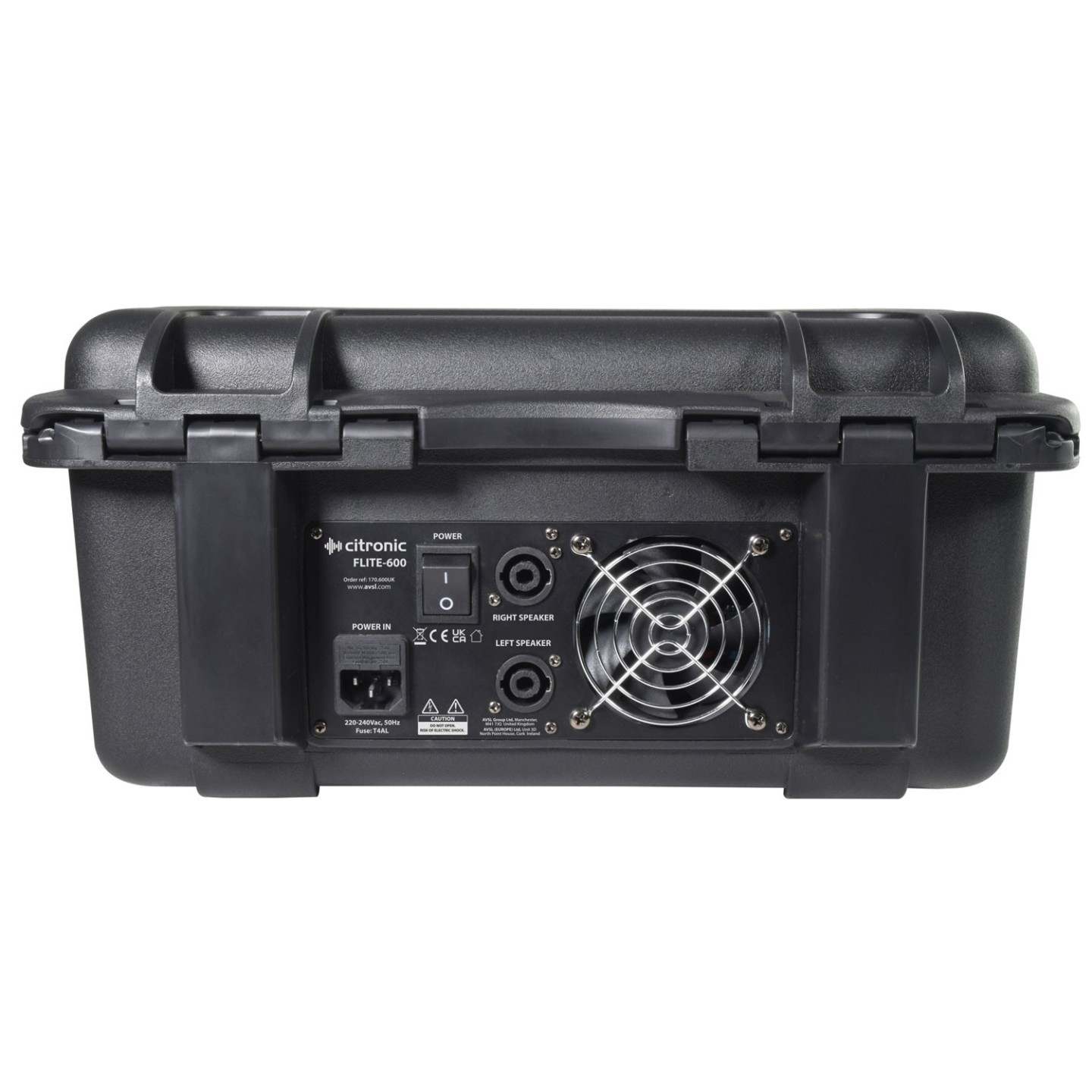 Citronic FLITE-600 Portable Amplified Mixer - 170.600UK - Portable Amplified Mixer 600W with 2xUHF Mics & DSP