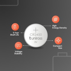 Buy Uniross Lithium-Button Cell Battery - CR2450 - 1pc in Cyprus, Nicosia, Limassol, Larnaka, Pafos