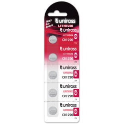 Buy Uniross Button Cell Lithium Battery - CR1220 - 5-pack in Cyprus, Nicosia, Limassol, Larnaka, Pafos