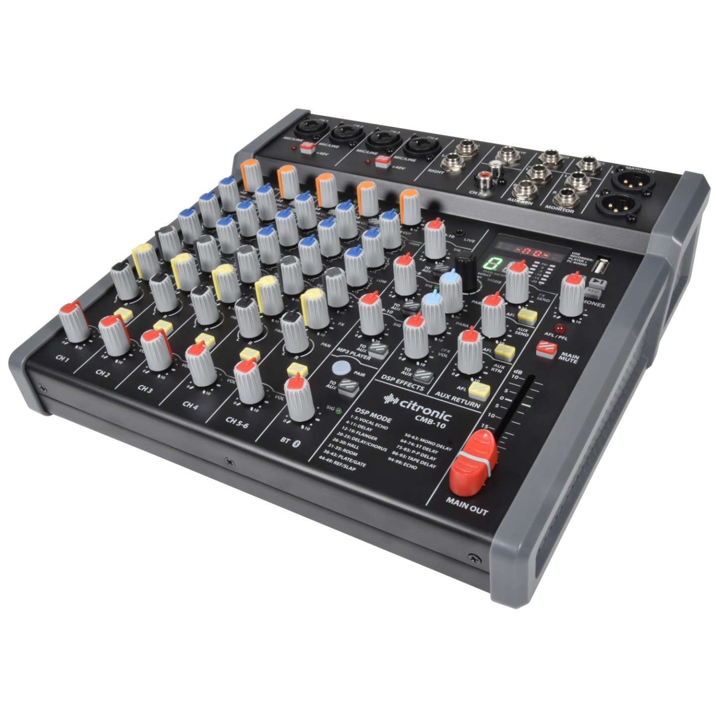 Citronic Mixer - CMB-10 - 10ch Mixer with DSP USB PC BT — Buy in Cyprus with Fast Delivery