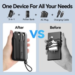 Buy Vention Powerbank - FHXB0 - Wireless+Travel Charger 6in1 10000mAh Black in Cyprus, Nicosia, Limassol, Larnaka, Pafos