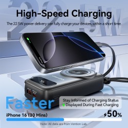 Buy Vention Powerbank - FHXB0 - Wireless+Travel Charger 6in1 10000mAh Black in Cyprus, Nicosia, Limassol, Larnaka, Pafos