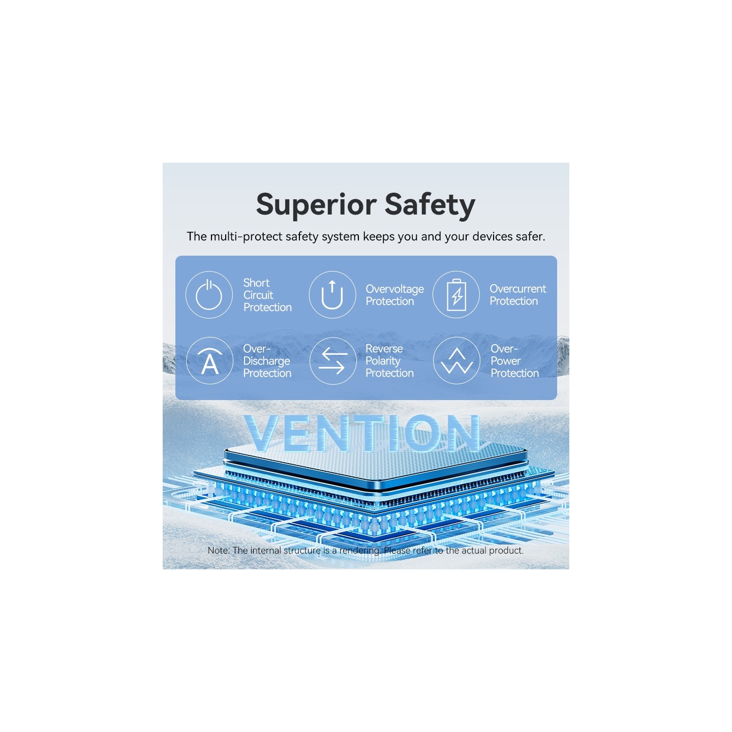 Vention Powerbank - FHXB0 - Wireless+Travel Charger 6in1 10000mAh Black — Buy in Cyprus with Fast Delivery