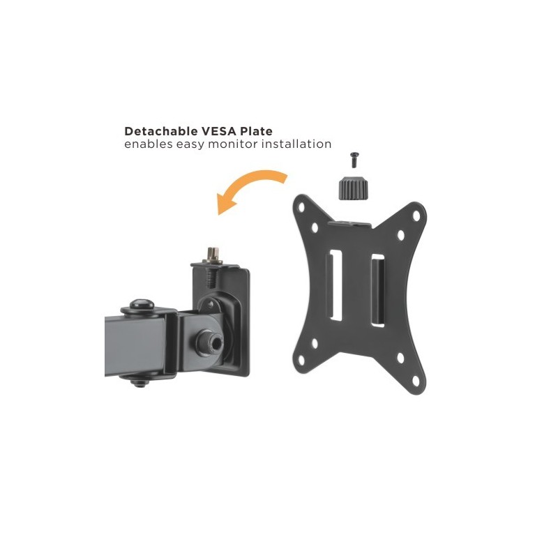 Buy Brateck Dual Monitor Mount - LDT66-C024 - Dual Monitor Mount in Cyprus, Nicosia, Limassol, Larnaka, Pafos