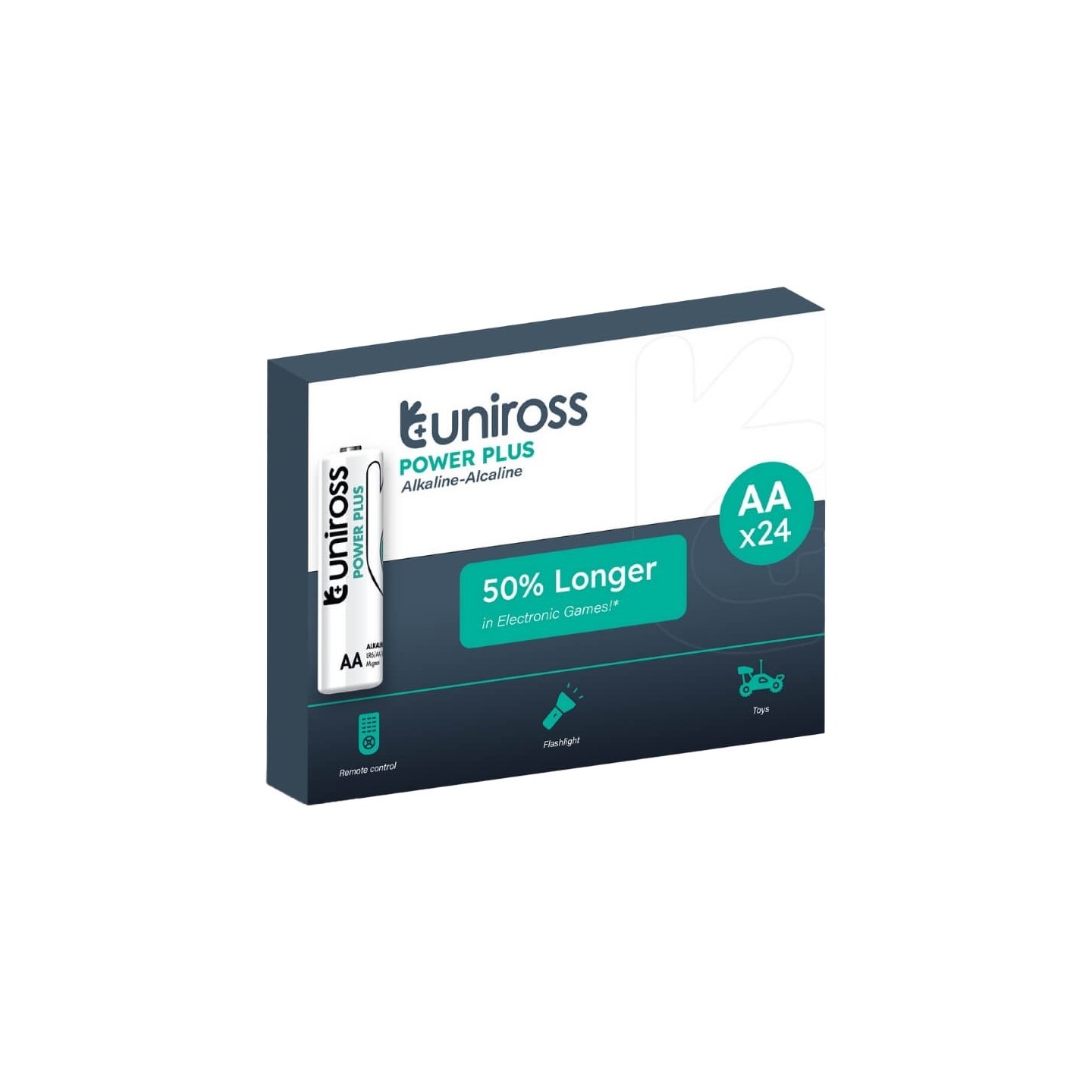 Uniross Alkaline AA Power Plus - Box of 24 Pcs — Buy in Cyprus with Fast Delivery