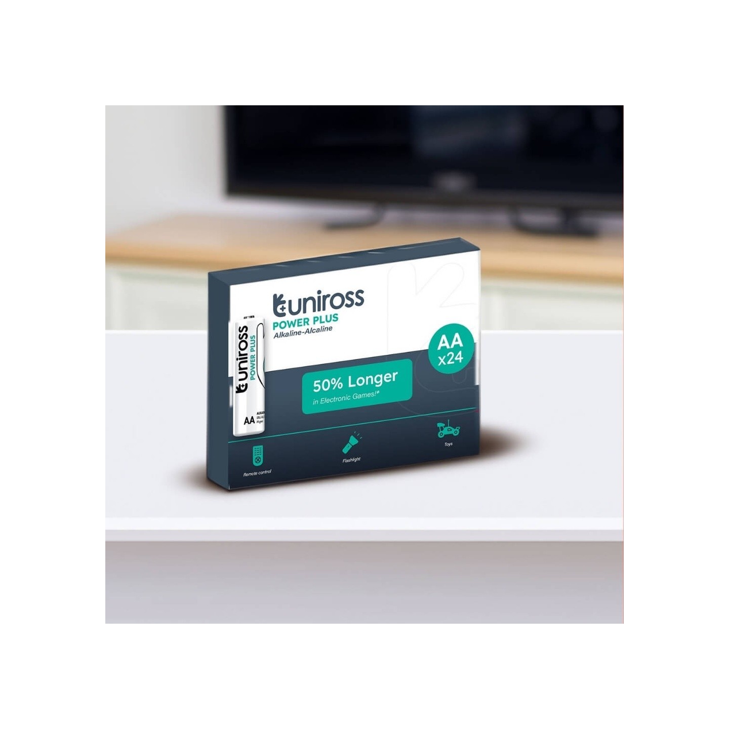 Uniross Alkaline AA Power Plus - Box of 24 Pcs — Buy in Cyprus with Fast Delivery