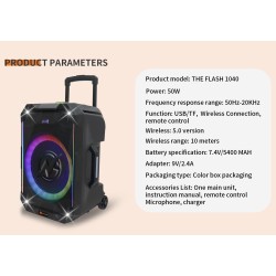 Buy N-Gear Karaoke Speaker - FLASH1040 - 10'' Portable Karaoke Speaker with 1x W... in Cyprus, Nicosia, Limassol, Larnaka, Pafos