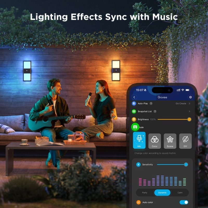 Buy Govee Outdoor Wall Light - RGBICWW - Built-in PIR Sensor in Cyprus, Nicosia, Limassol, Larnaka, Pafos