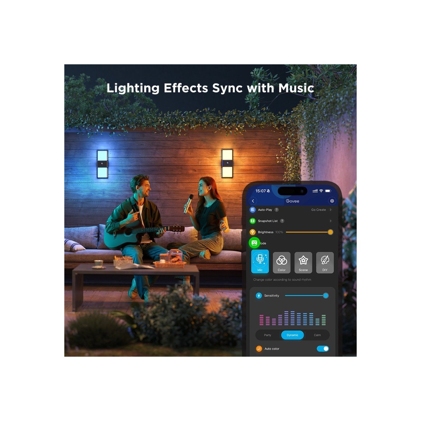 Govee Outdoor Wall Light - RGBICWW - Built-in PIR Sensor — Buy in Cyprus with Fast Delivery