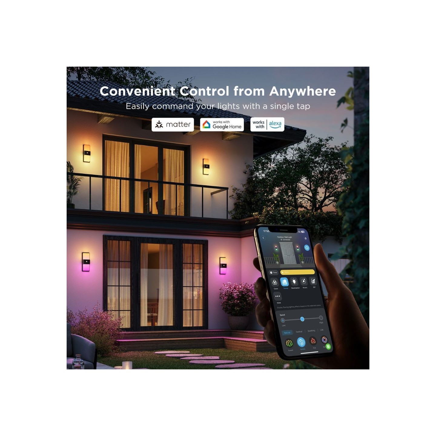 Govee Outdoor Wall Light - RGBICWW - Built-in PIR Sensor — Buy in Cyprus with Fast Delivery