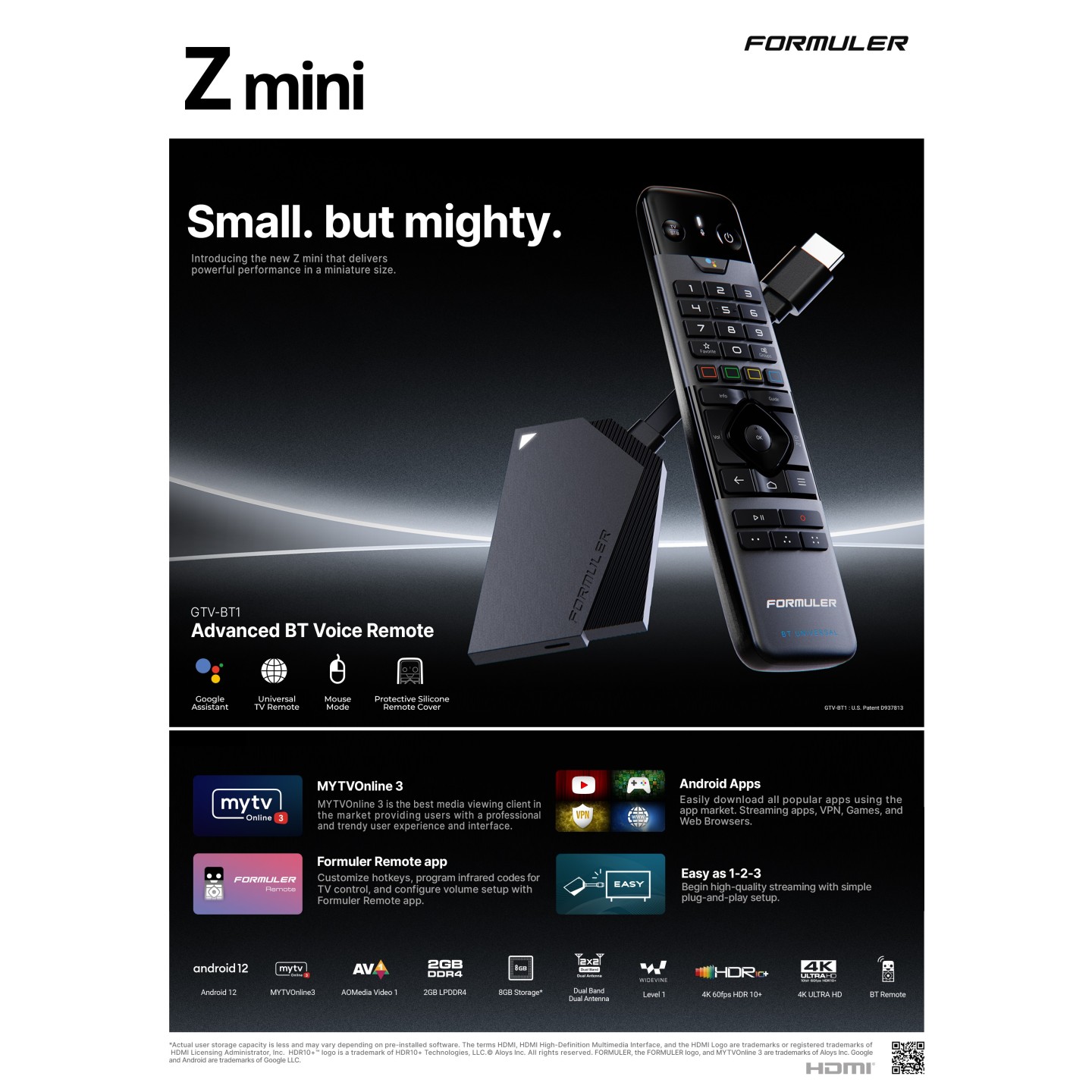 Formuler TV Box - Z Mini - Android 12 TV BOX 4K 2GB 8GB — Buy in Cyprus with Fast Delivery