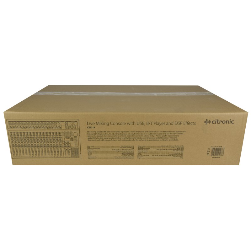 Buy Citronic Live Mixer - CSX18 - 18 Channels USB BT DSP 170.885UK in Cyprus, Nicosia, Limassol, Larnaka, Pafos