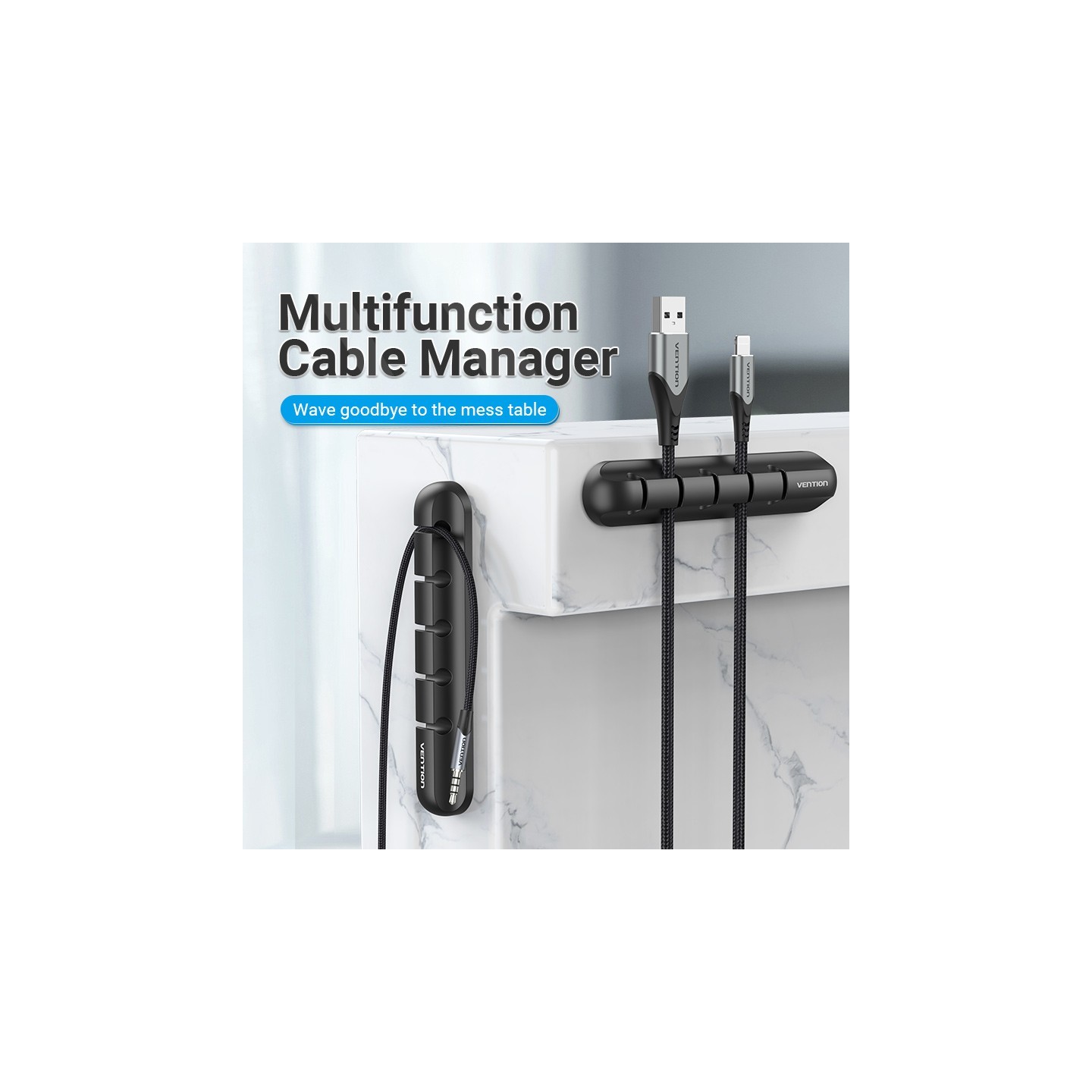 Vention Cable Organiser 5 Ports Desktop Cable Manager 6mm - KBRB0 -  — Buy in Cyprus with Fast Delivery