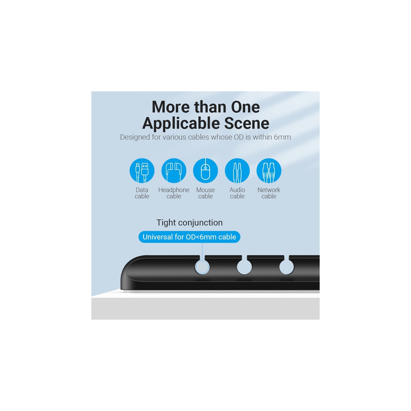 Vention Cable Organiser 5 Ports Desktop Cable Manager 6mm - KBRB0 -  — Buy in Cyprus with Fast Delivery