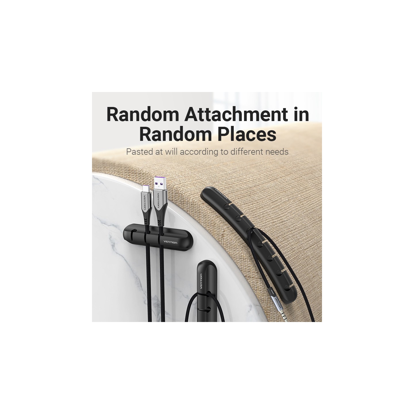 Vention Cable Organiser 5 Ports Desktop Cable Manager 6mm - KBRB0 -  — Buy in Cyprus with Fast Delivery