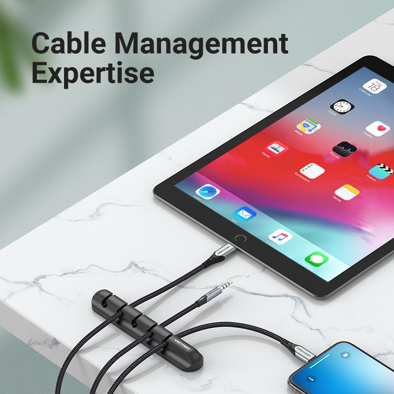 Buy Vention Cable Organiser 5 Ports Desktop Cable Manager 6mm - KBRB0 -  in Cyprus, Nicosia, Limassol, Larnaka, Pafos