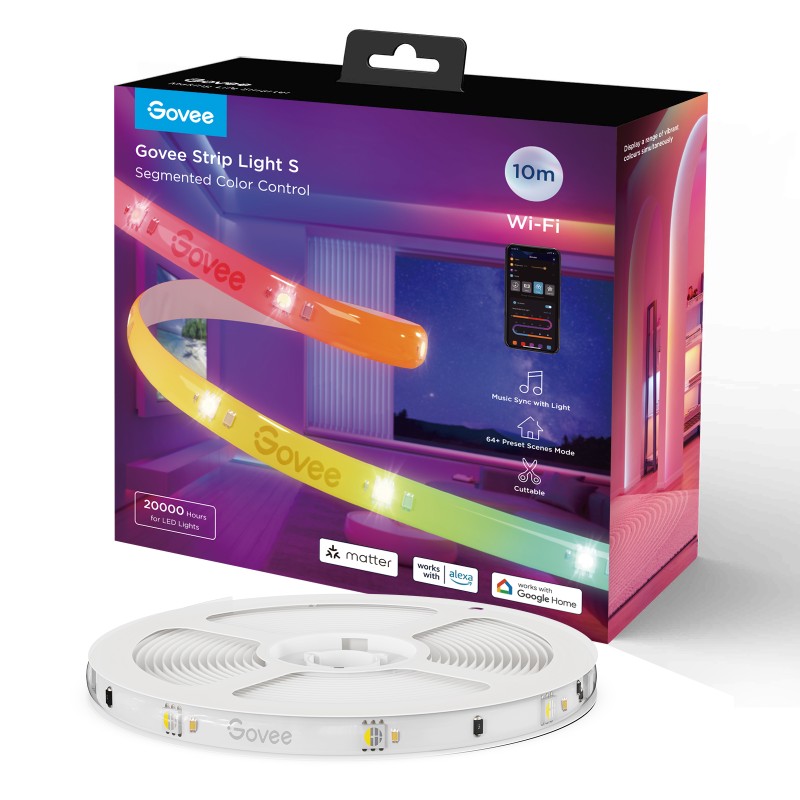 Buy Govee LED Light Strip - H612C - RGBIC Smart WiFi & BT w Protective Coating 1... in Cyprus, Nicosia, Limassol, Larnaka, Pafos