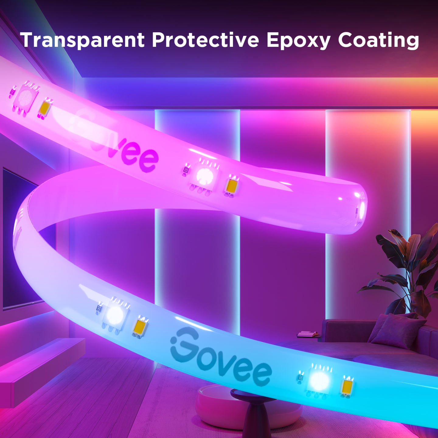 Govee LED Light Strip - H612C - RGBIC Smart WiFi & BT w Protective Coating 10m (Matter) — Buy in Cyprus with Fast Delivery