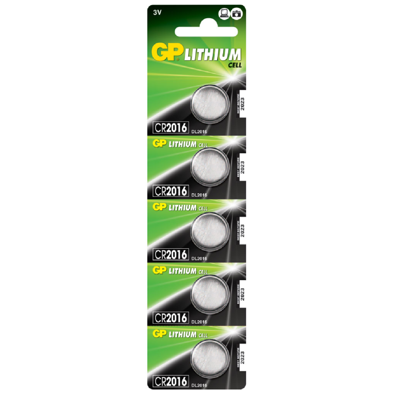 Buy GP Lithium Button Cell - 656.260UK - CR2016 3V 80mAh (5pk) in Cyprus, Nicosia, Limassol, Larnaka, Pafos