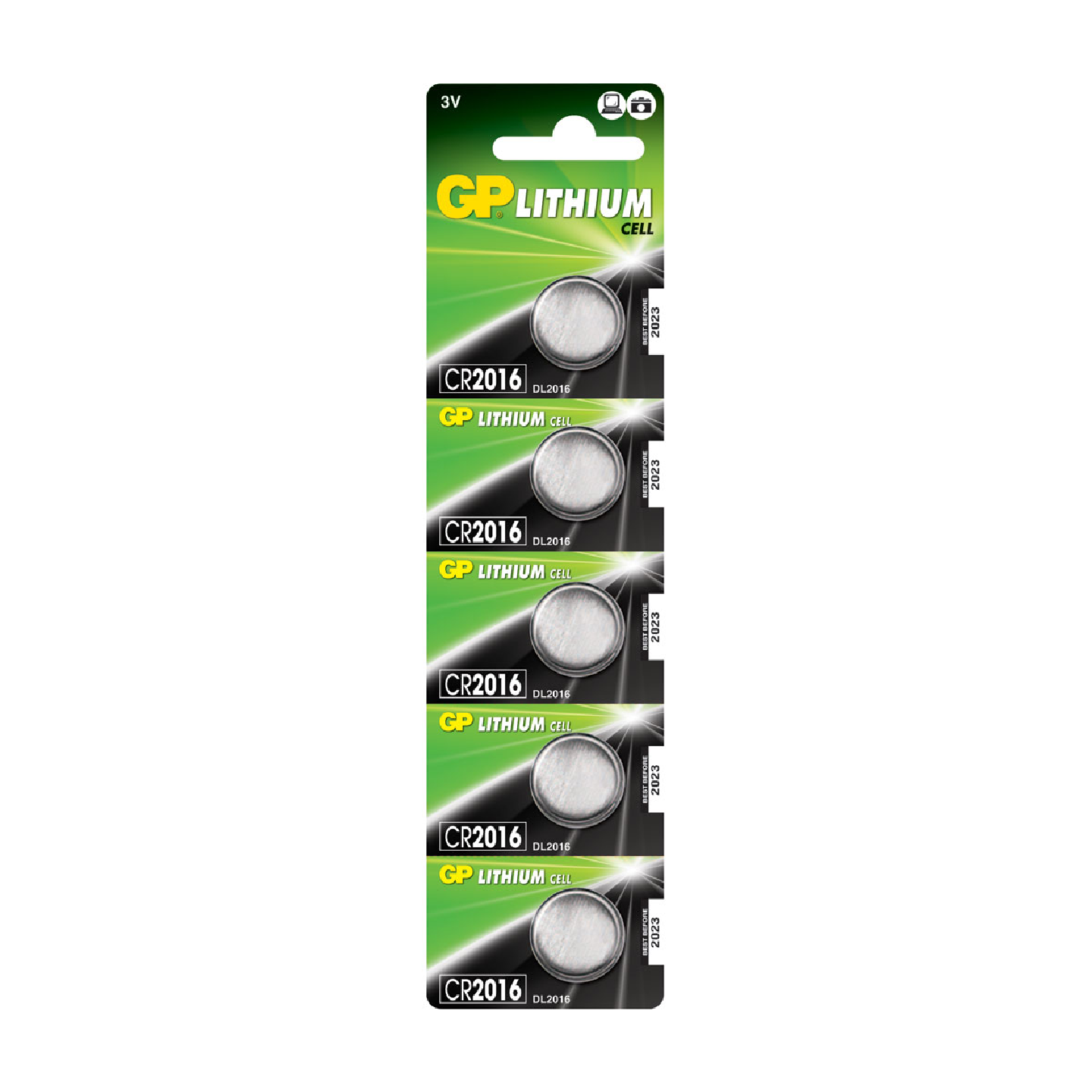 GP Lithium Button Cell - 656.260UK - CR2016 3V 80mAh (5pk) — Buy in Cyprus with Fast Delivery