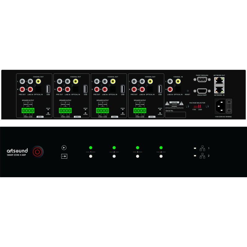 Buy Artsound Multiroom Amplifier - SmartZone 4 - 4xZones in Cyprus, Nicosia, Limassol, Larnaka, Pafos