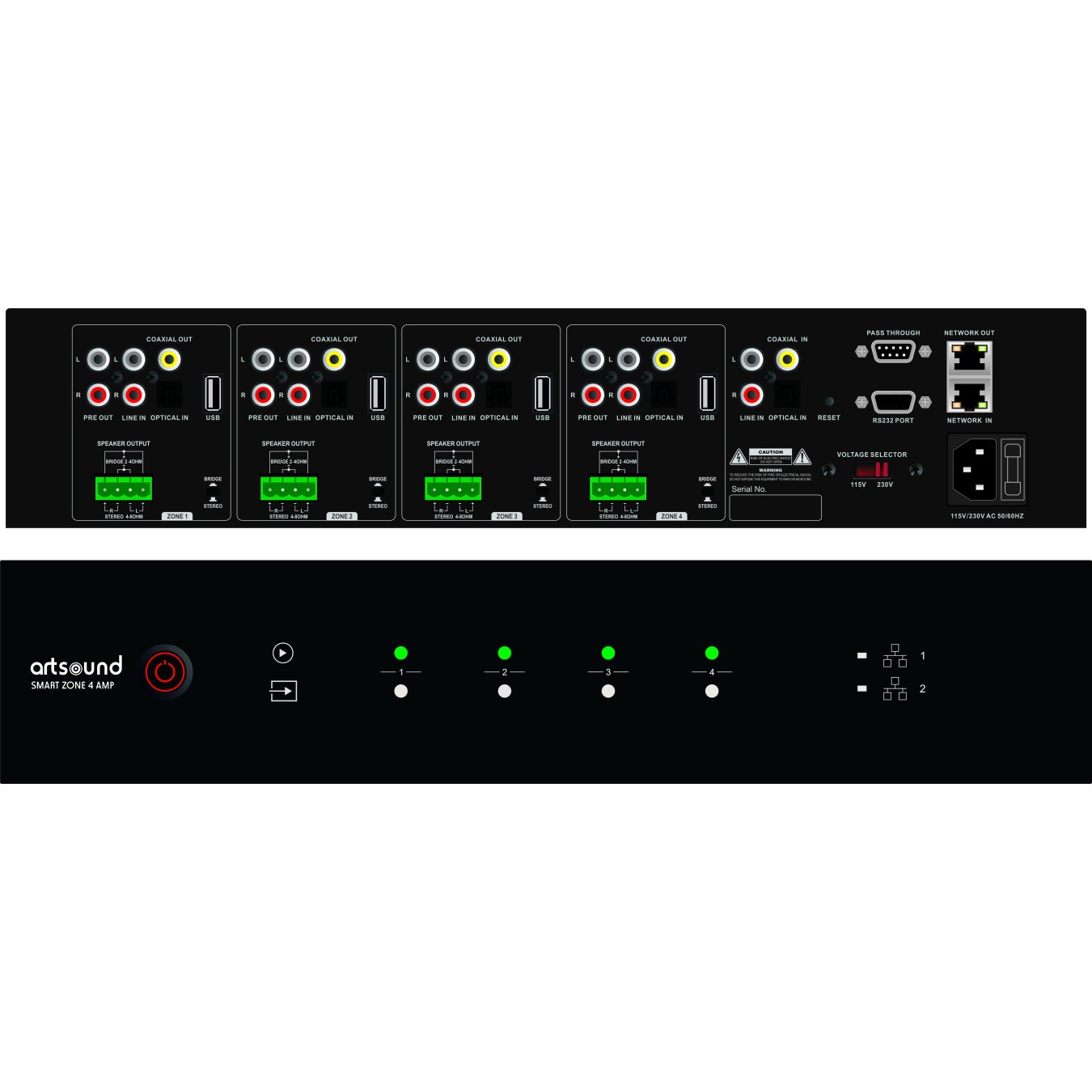 Artsound Multiroom Amplifier - SmartZone 4 - 4xZones — Buy in Cyprus with Fast Delivery