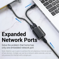 Buy Vention Network Adapter - IPTB0 - 1 to 2 RJ45 Splitter in Cyprus, Nicosia, Limassol, Larnaka, Pafos