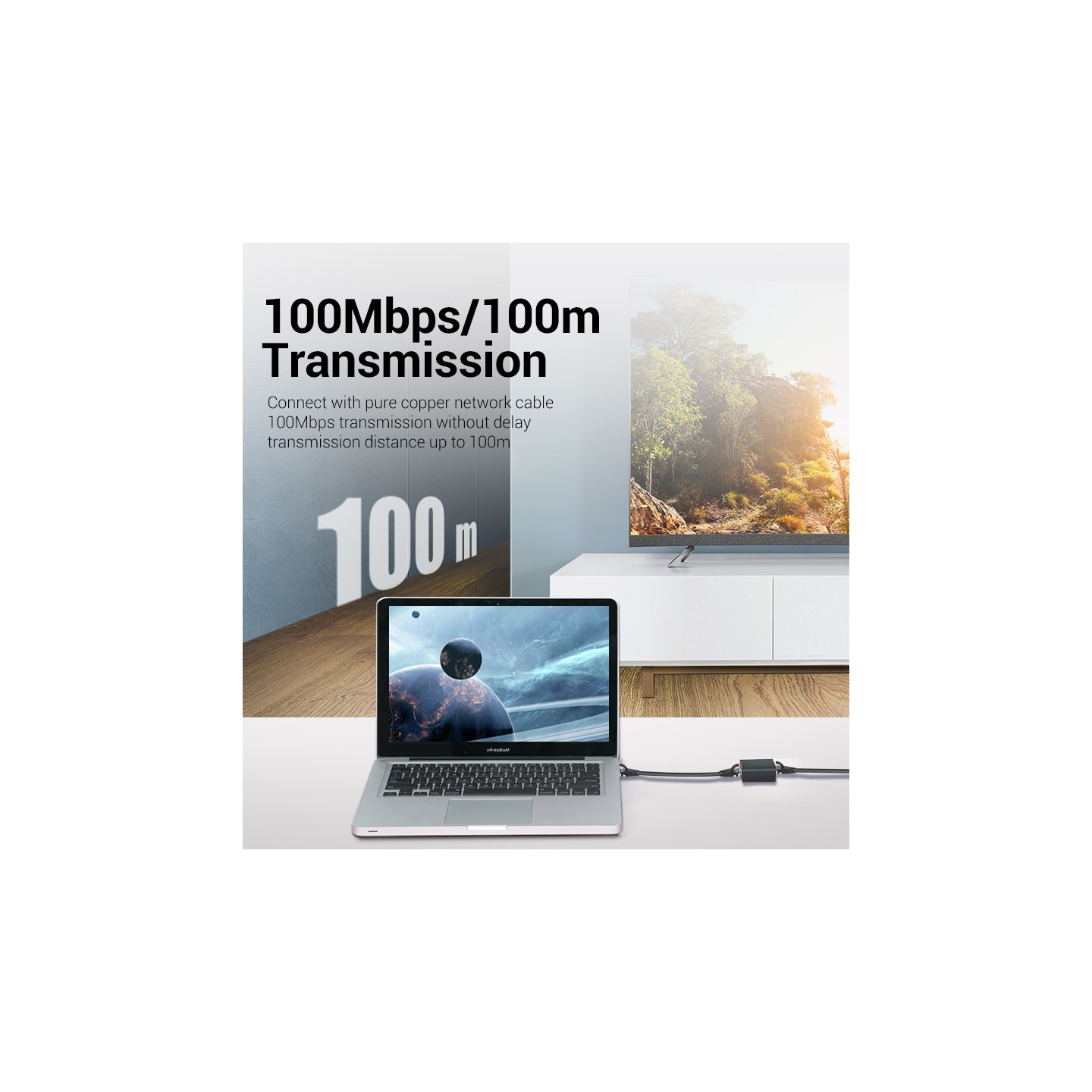 Vention Network Adapter - IPTB0 - 1 to 2 RJ45 Splitter — Buy in Cyprus with Fast Delivery