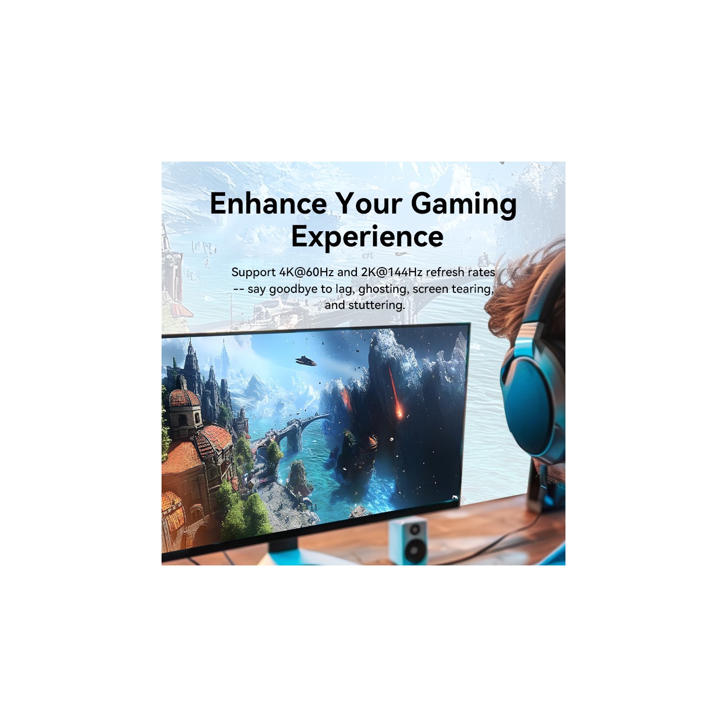 Vention Converter USB-C to DisplayPort Cable - CRJBF - USB-C to DisplayPort Cable 4K60Hz 1.0m