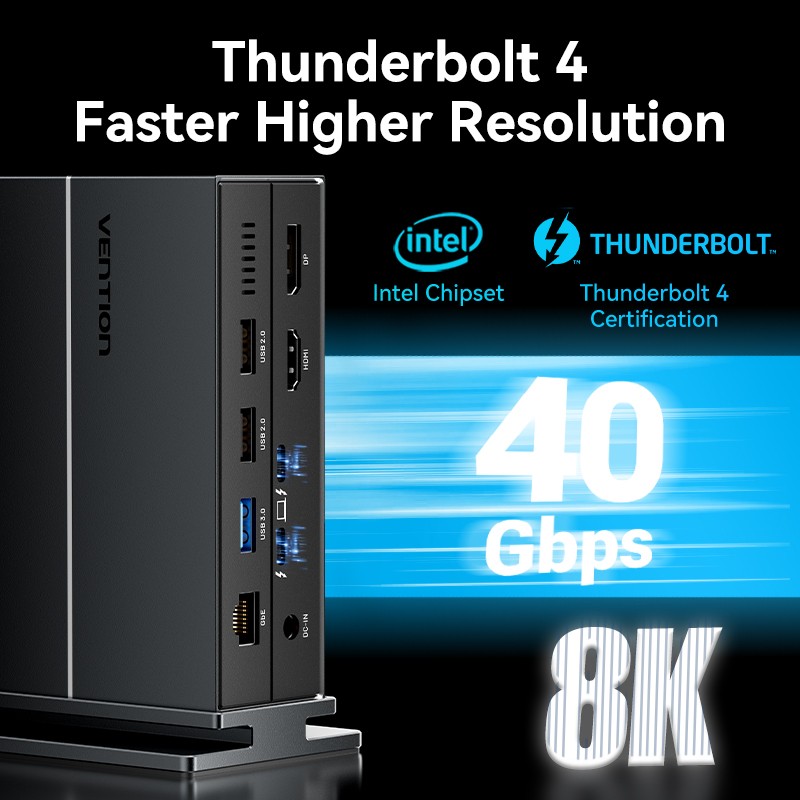 Buy Vention IT HUB - TPFH0-UK - Thunderbolt 4.0 14 in 1 + 135W PSU in Cyprus, Nicosia, Limassol, Larnaka, Pafos