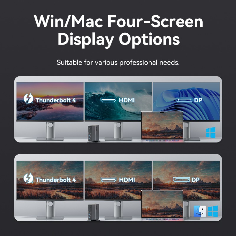 Buy Vention IT HUB - TPFH0-UK - Thunderbolt 4.0 14 in 1 + 135W PSU in Cyprus, Nicosia, Limassol, Larnaka, Pafos