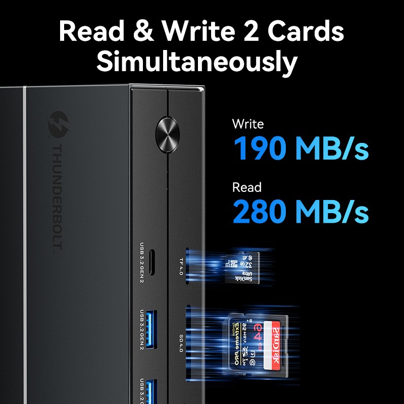 Buy Vention IT HUB - TPFH0-UK - Thunderbolt 4.0 14 in 1 + 135W PSU in Cyprus, Nicosia, Limassol, Larnaka, Pafos