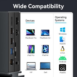 Buy Vention IT HUB - TPFH0-UK - Thunderbolt 4.0 14 in 1 + 135W PSU in Cyprus, Nicosia, Limassol, Larnaka, Pafos