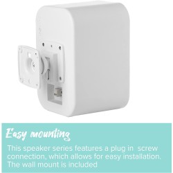 Buy Artsound 2-way Onwall Speakers - UNI40W - 100W White (pair) in Cyprus, Nicosia, Limassol, Larnaka, Pafos