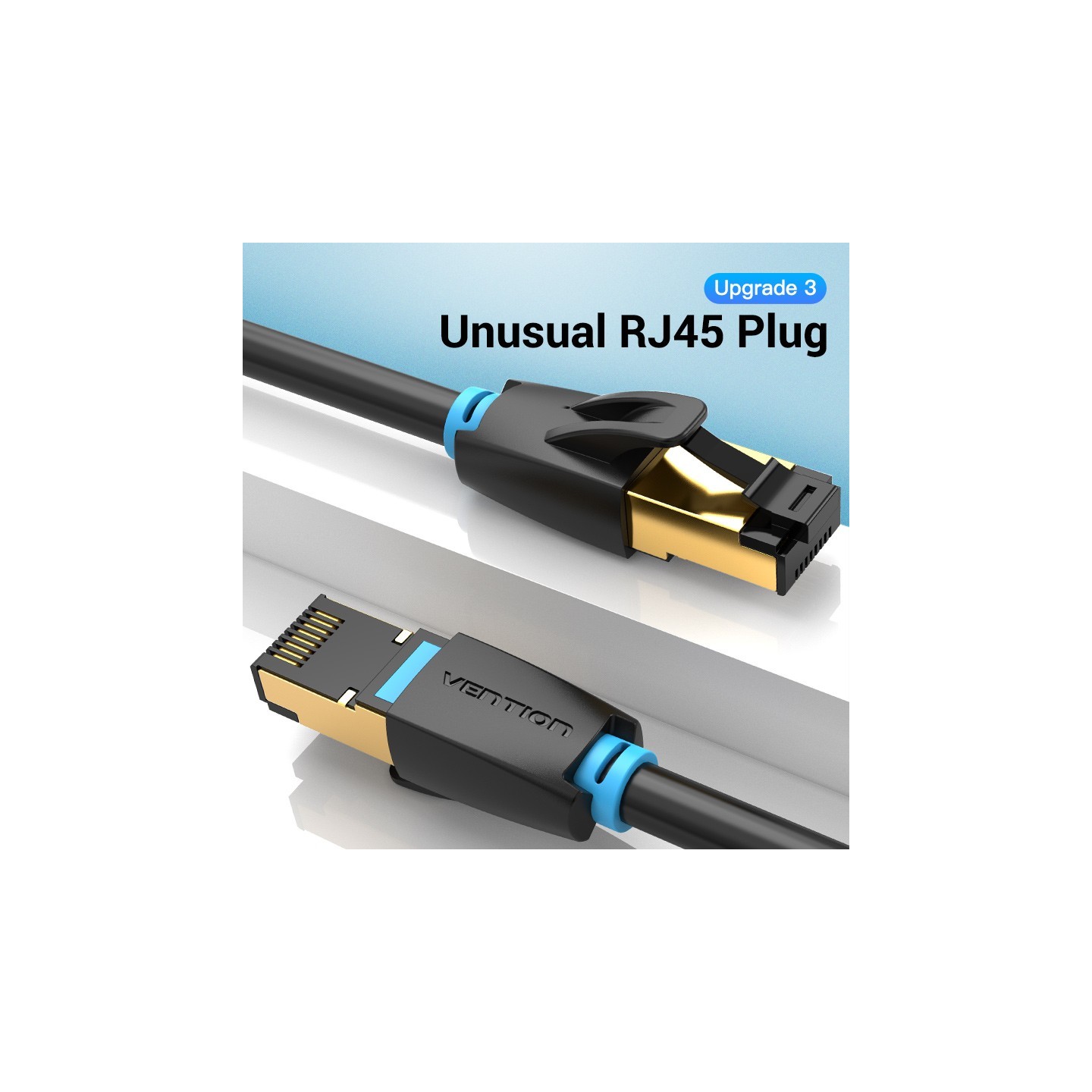 Vention Network Cable - IKHBL - CAT8 SFTP M-F Extension 10.0m Black — Buy in Cyprus with Fast Delivery