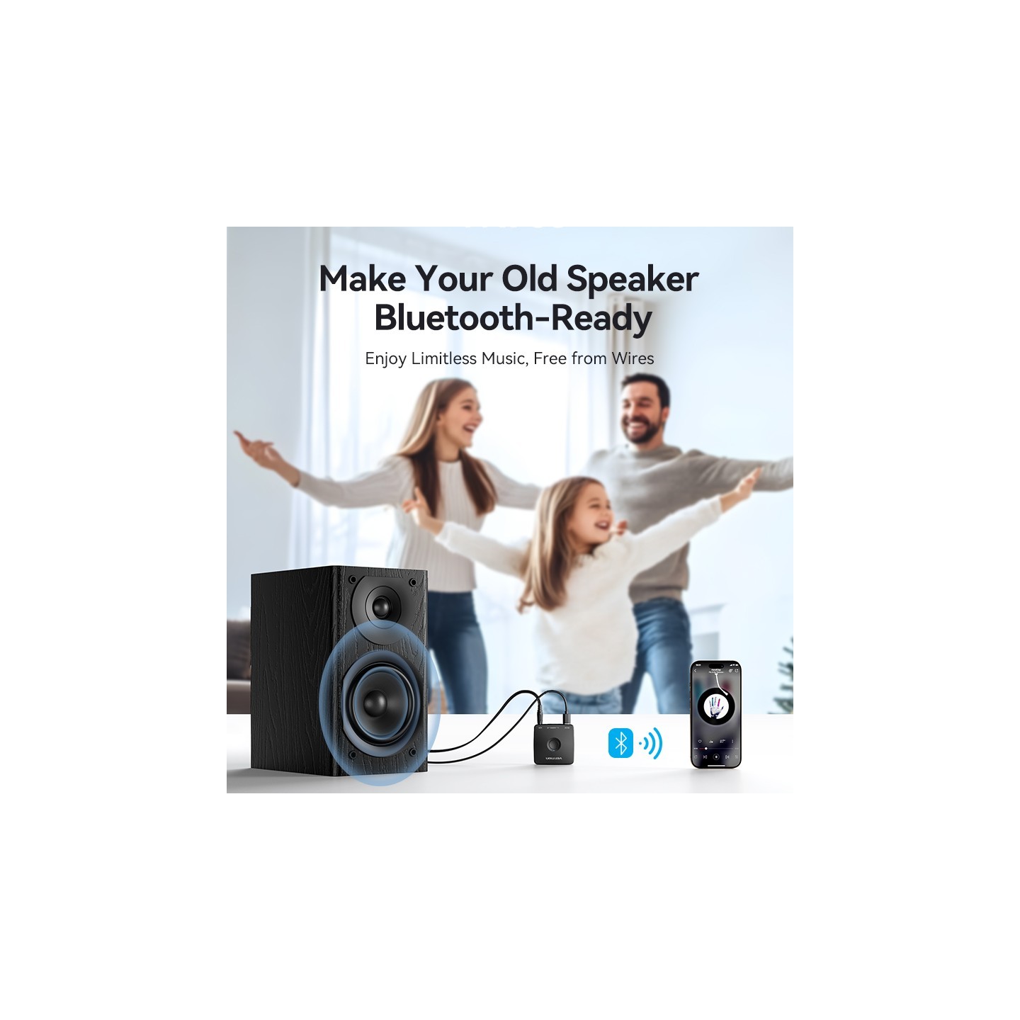 Vention AUDIO Bluetooth Receiver - NAJB0 - 3.5mm 2RCA — Buy in Cyprus with Fast Delivery