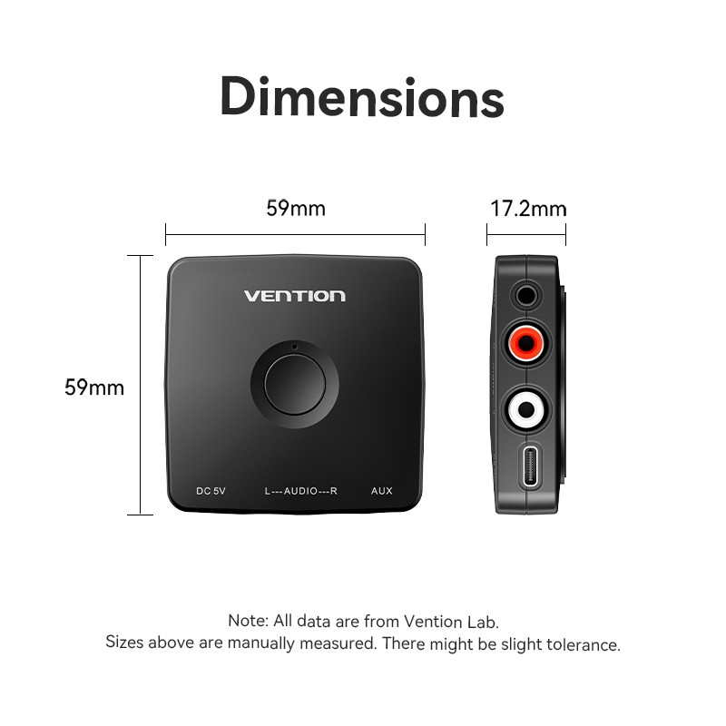 Buy Vention AUDIO Bluetooth Receiver - NAJB0 - 3.5mm 2RCA in Cyprus, Nicosia, Limassol, Larnaka, Pafos