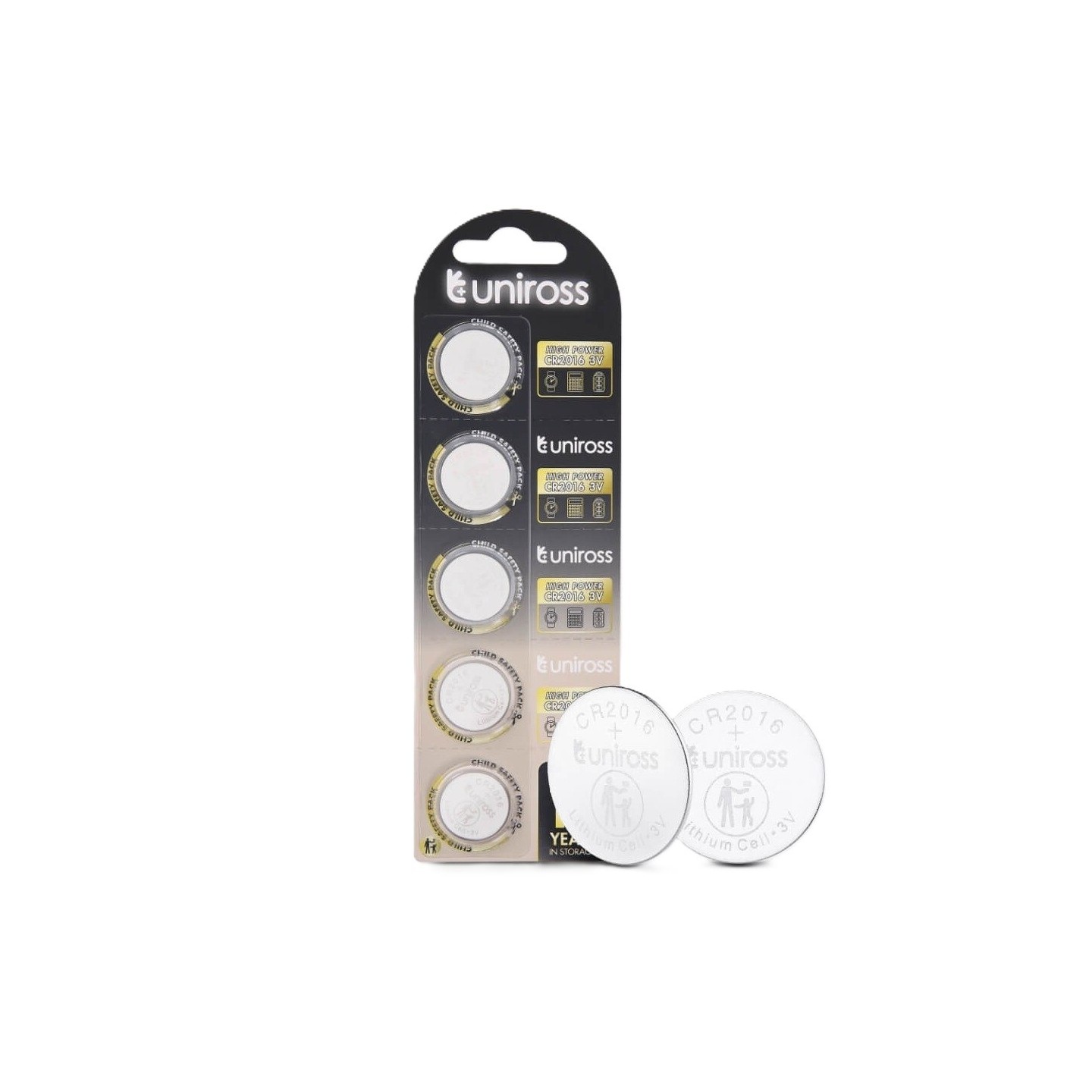 Uniross Lithium-Button Cell - CR2016HP - High Power (5pack) — Buy in Cyprus with Fast Delivery