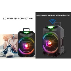 Buy N-Gear - FLASH1550 - 15'' Portable Karaoke Disco Speaker with Wireless Mic B... in Cyprus, Nicosia, Limassol, Larnaka, Pafos