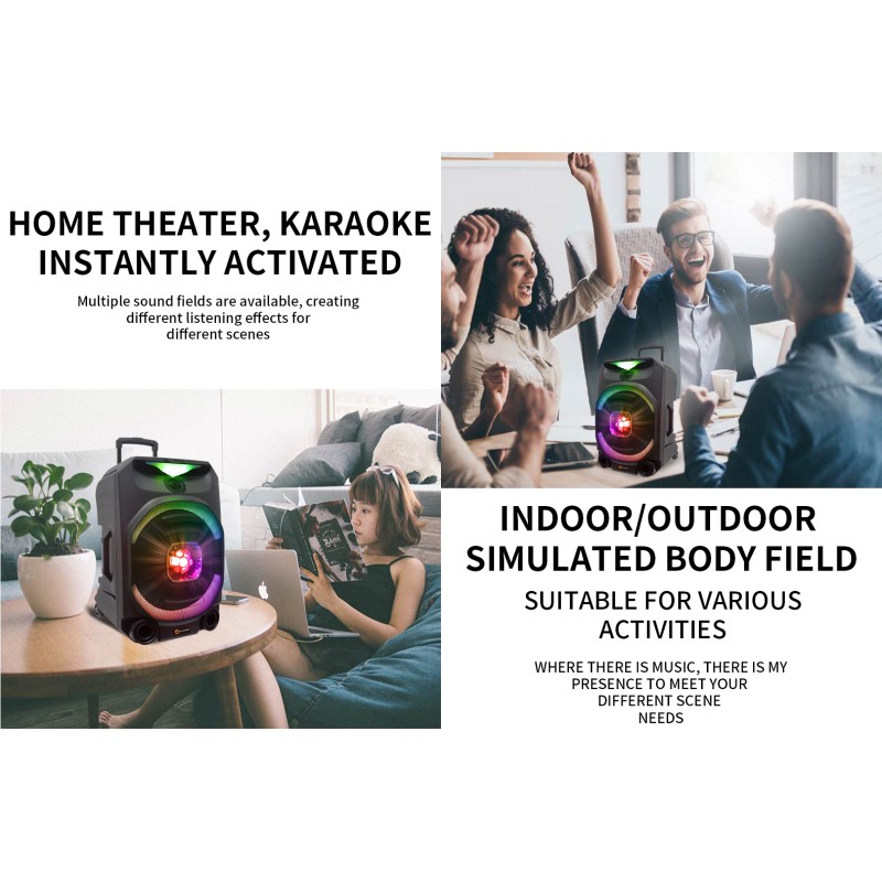 Buy N-Gear - FLASH1550 - 15'' Portable Karaoke Disco Speaker with Wireless Mic B... in Cyprus, Nicosia, Limassol, Larnaka, Pafos