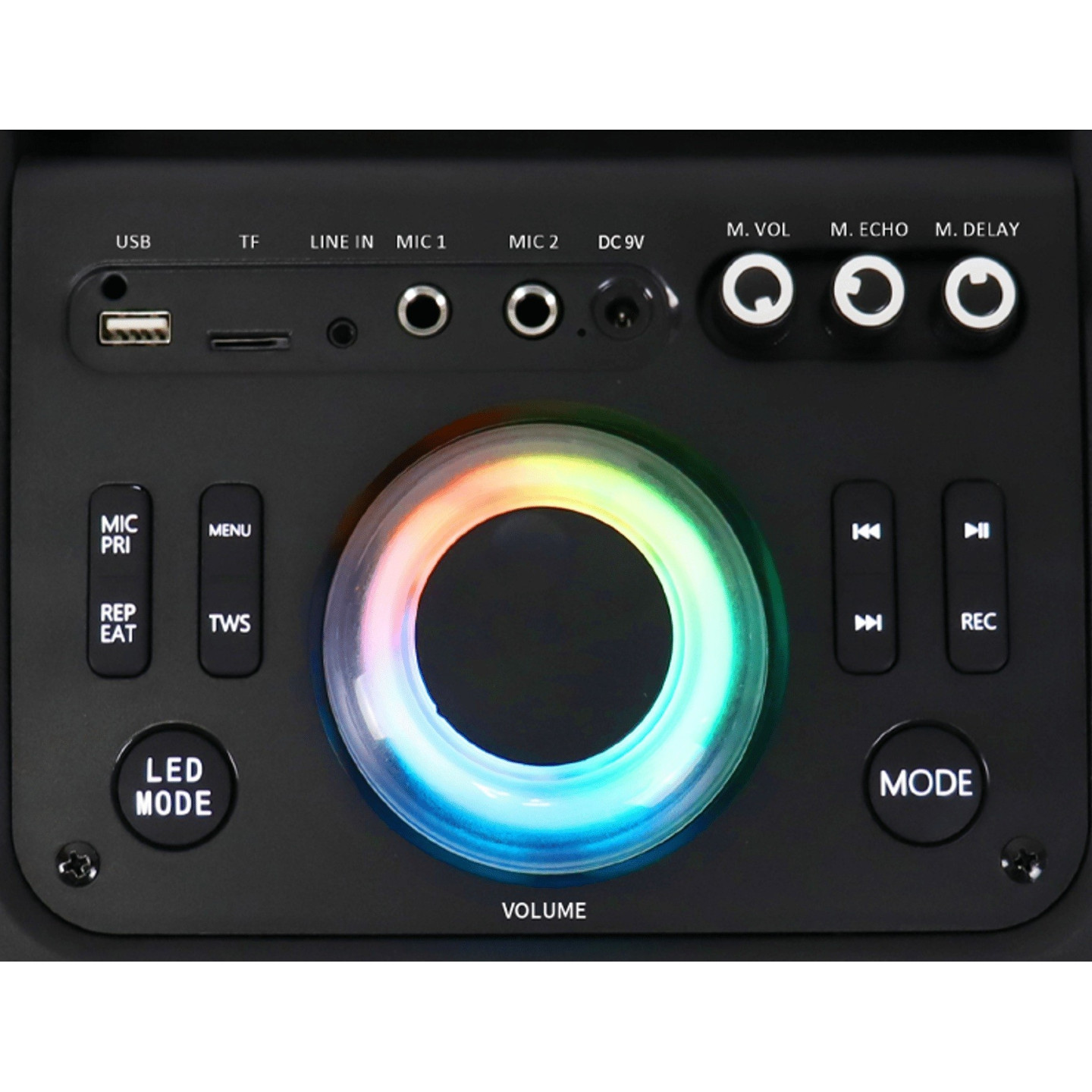 N-Gear - FLASH1550 - 15'' Portable Karaoke Disco Speaker with Wireless Mic BT USB & LED Effects