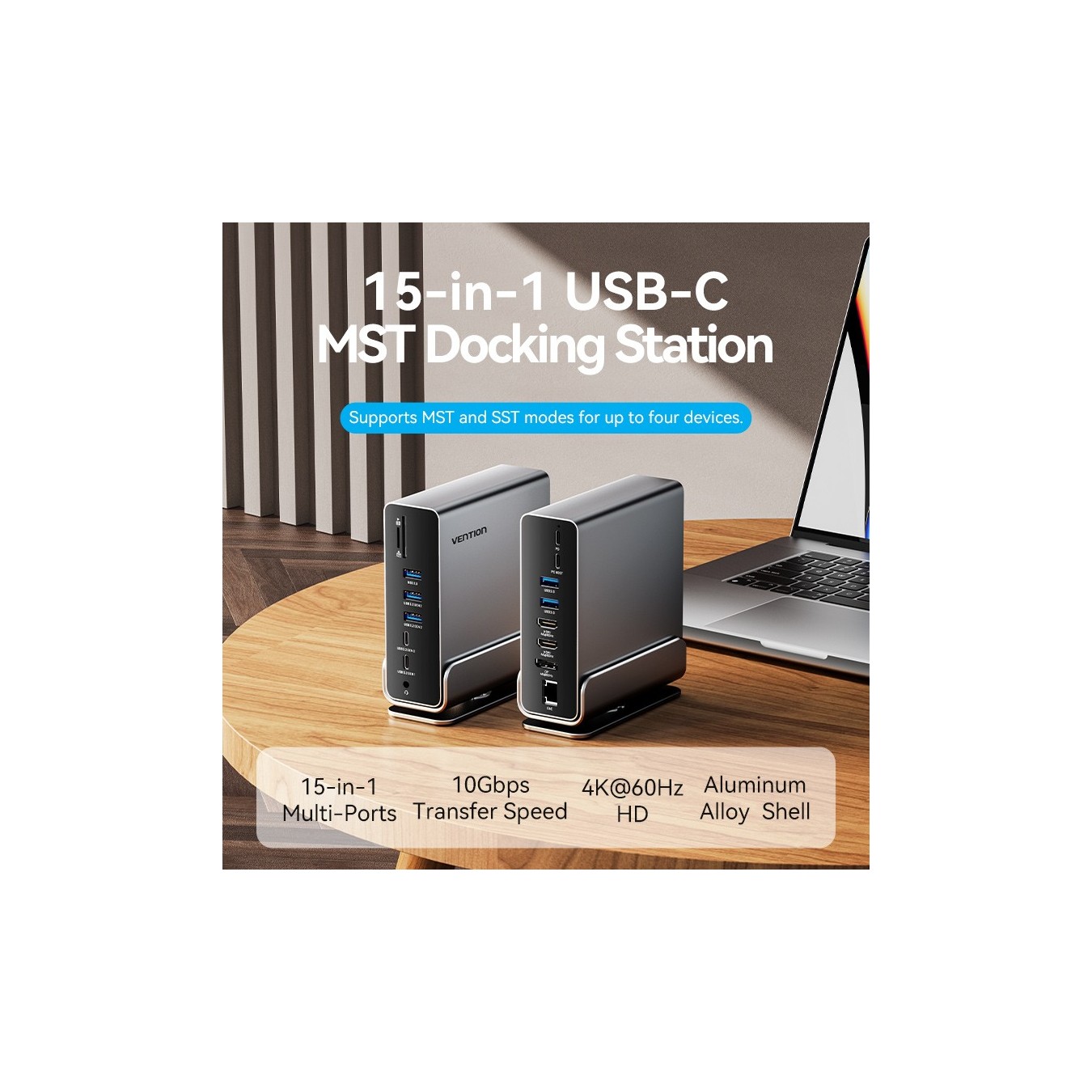 Vention TPUH0 USB-C Docking Station – 8xUSB 2xHDMI 100W PD | Armenius Store