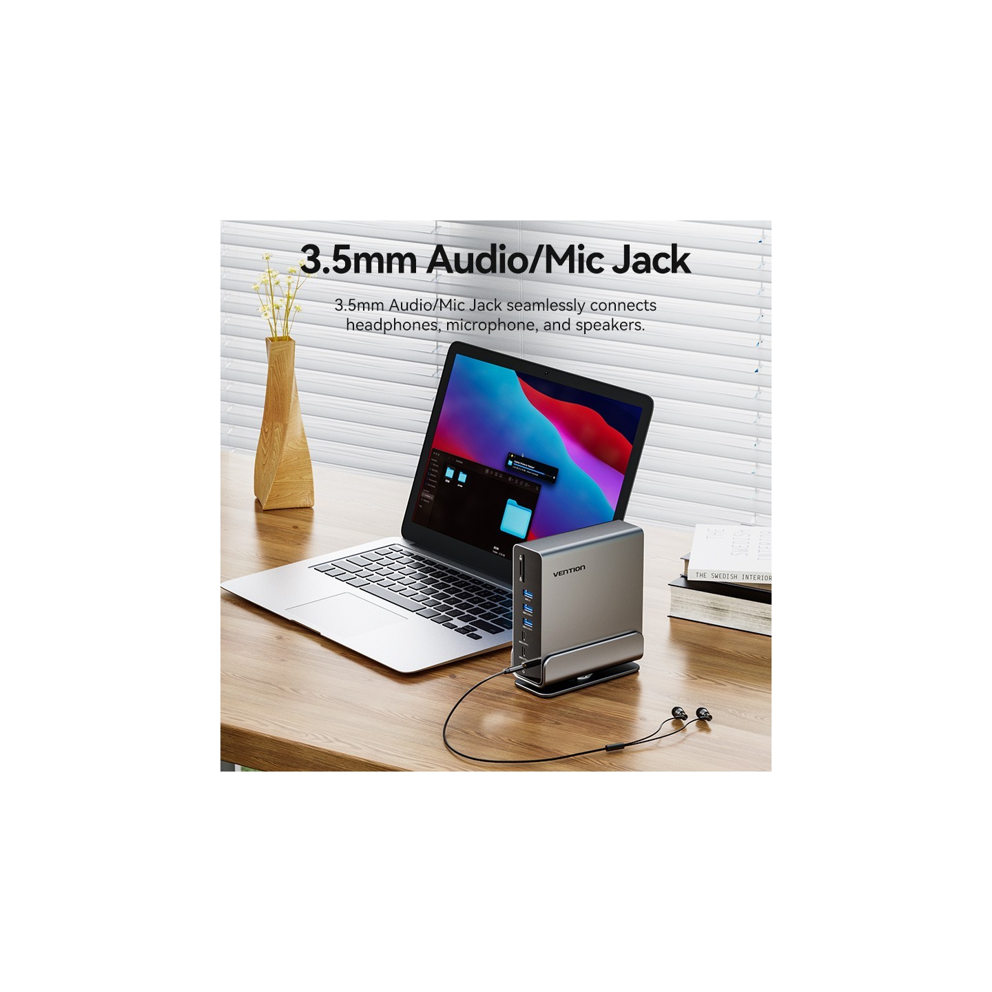 Vention TPUH0 USB-C 8xUSB 2xHDMI DP MST RJ45 SD 3.5mm PD100W Hub — Armenius Store Cyprus