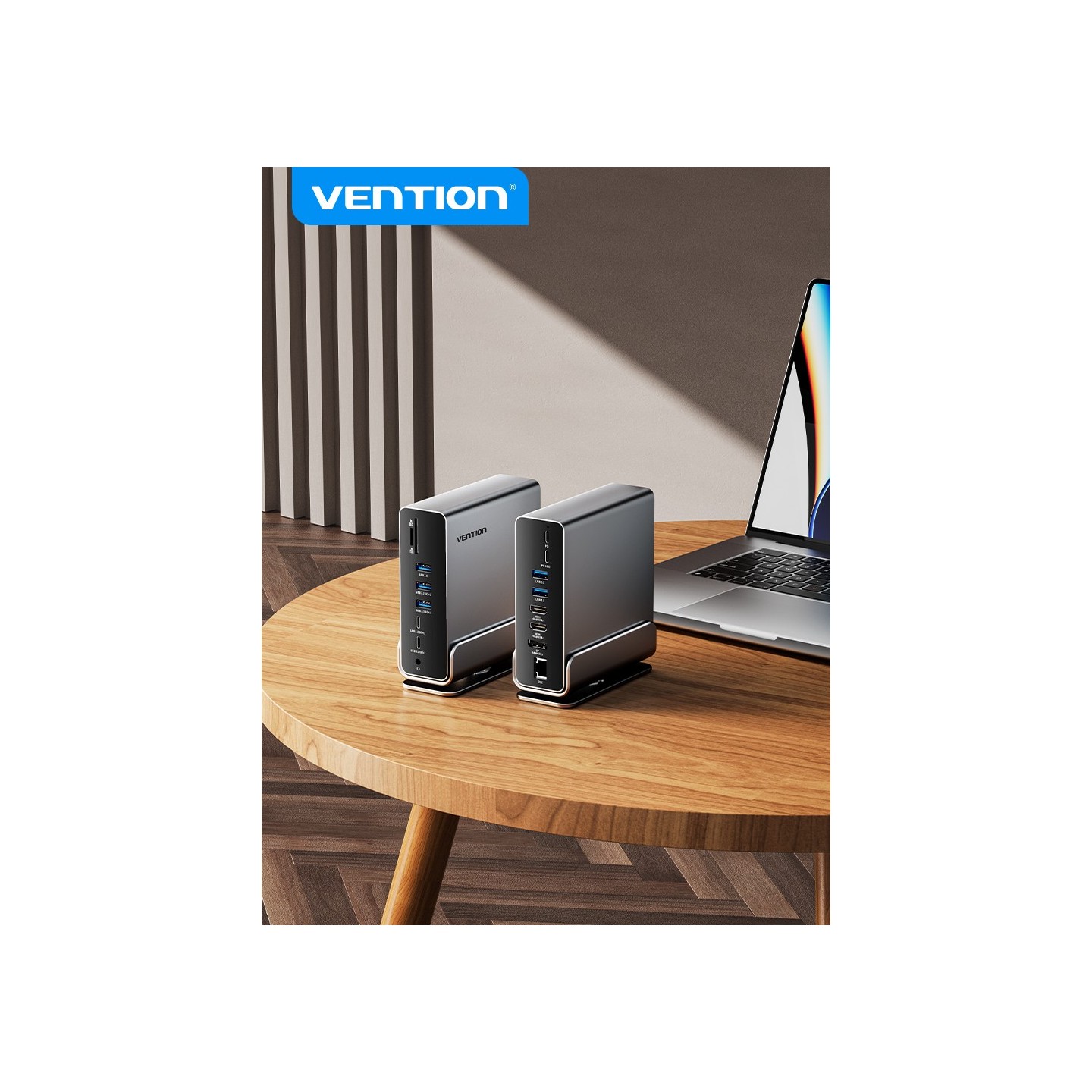 Vention TPUH0 USB-C 8xUSB 2xHDMI DP MST RJ45 SD 3.5mm PD100W Hub — Armenius Store Cyprus