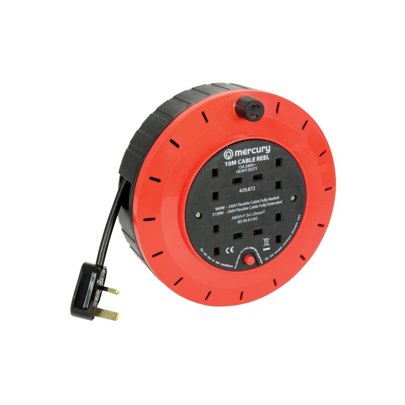 Buy Mercury 4-Gang Extension Reel - 429.872UK - 10.0m in Cyprus, Nicosia, Limassol, Larnaka, Pafos