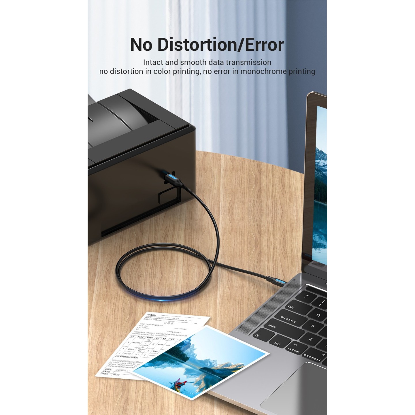 Vention IT Cable USB-C 2.0 to USB-B Male for Printer - CQUBH - 2.0m — Buy in Cyprus with Fast Delivery