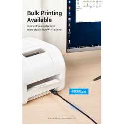 Buy Vention IT Cable USB-C 2.0 to USB-B Male for Printer - CQUBH - 2.0m in Cyprus, Nicosia, Limassol, Larnaka, Pafos