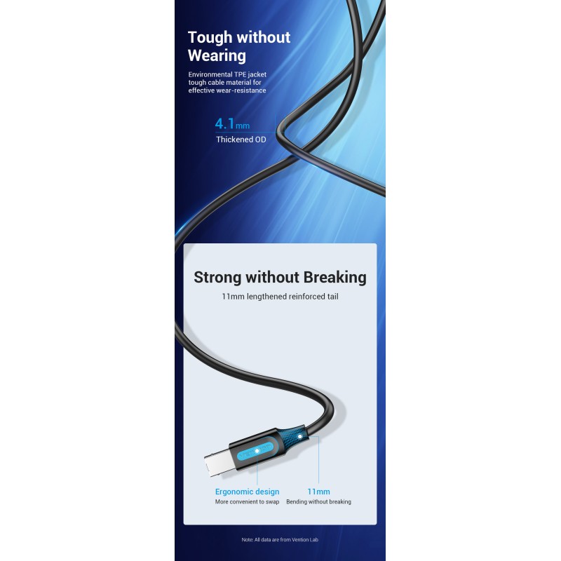 Buy Vention IT Cable USB-C 2.0 to USB-B Male for Printer - CQUBH - 2.0m in Cyprus, Nicosia, Limassol, Larnaka, Pafos