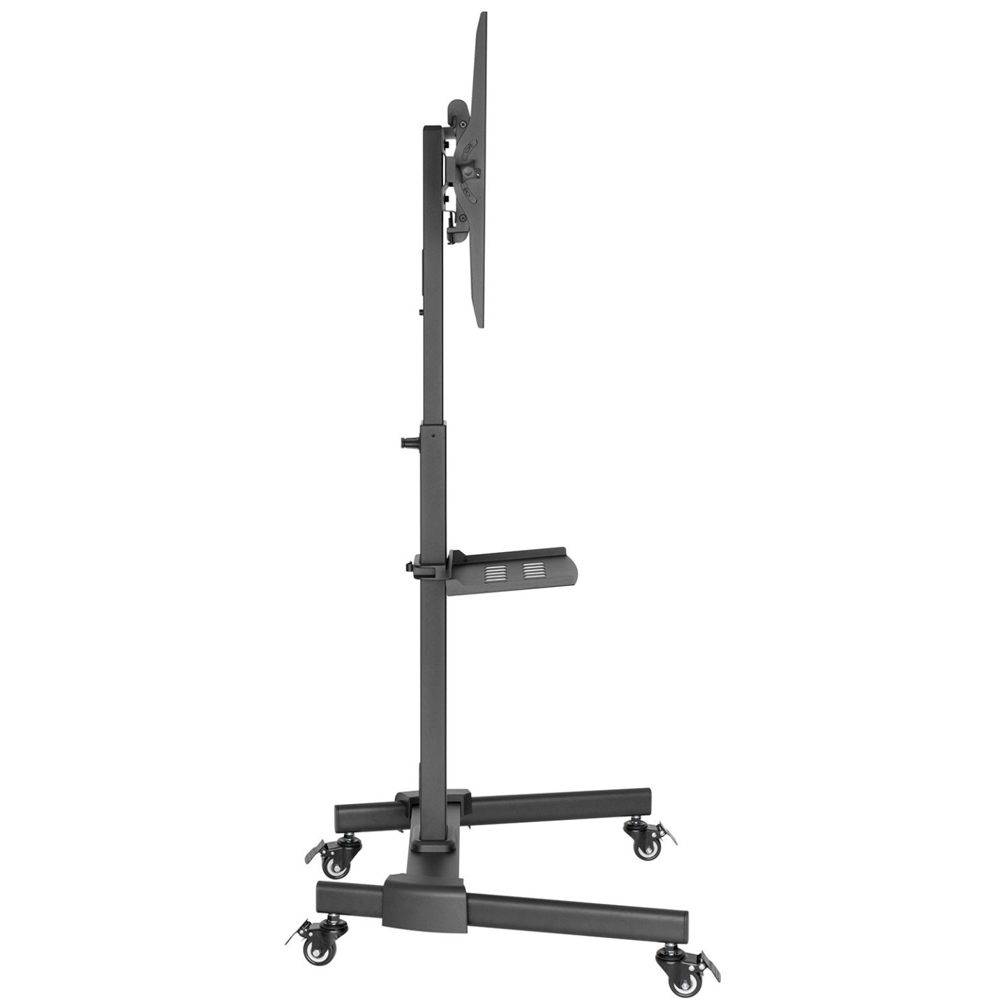 AV:Link TV Trolley - 129.204UK - Height Adjustable TV Trolley with Media Shelf up to 1.31m 40x40 & 35kg max