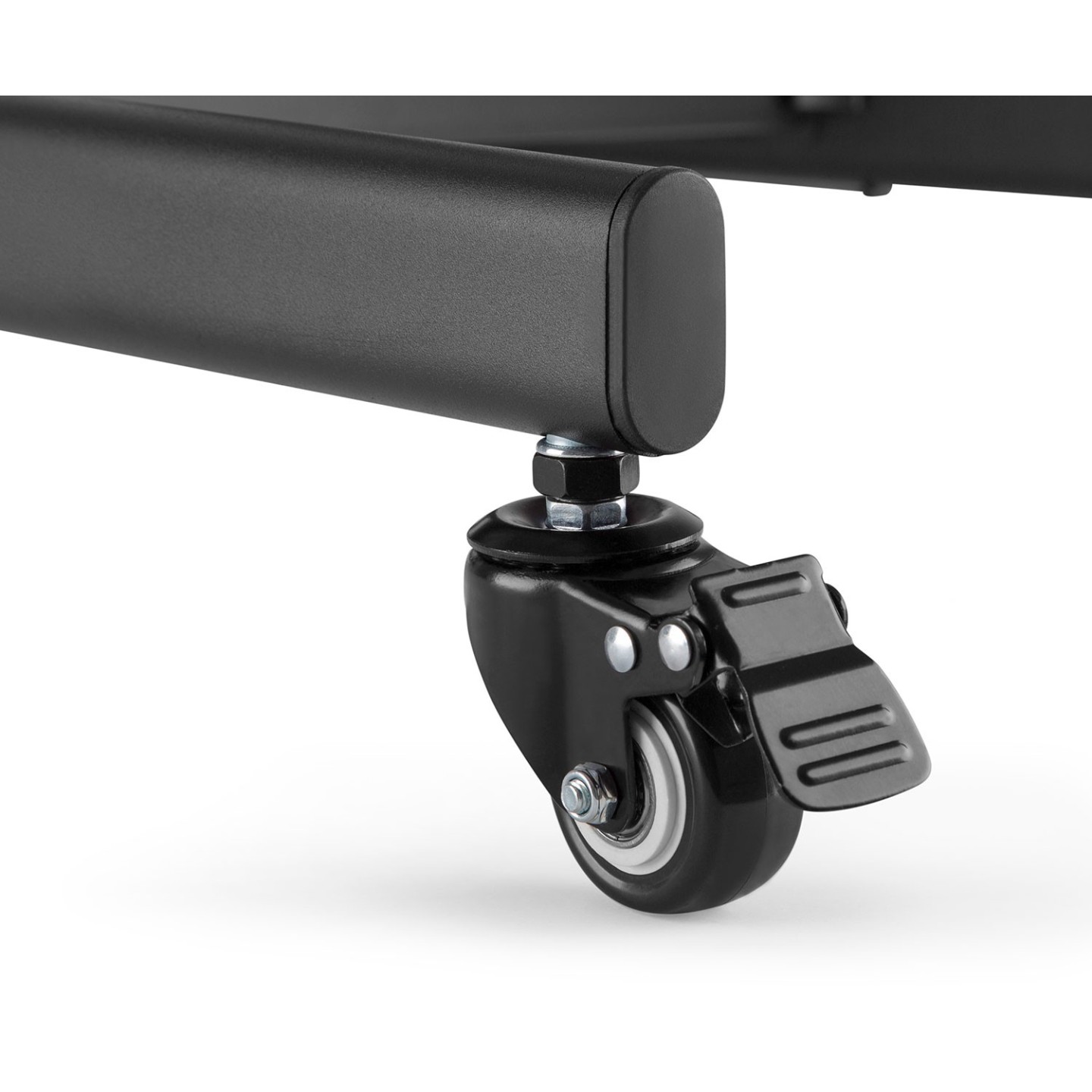 AV:Link TV Trolley - 129.204UK - Height Adjustable TV Trolley with Media Shelf up to 1.31m 40x40 & 35kg max